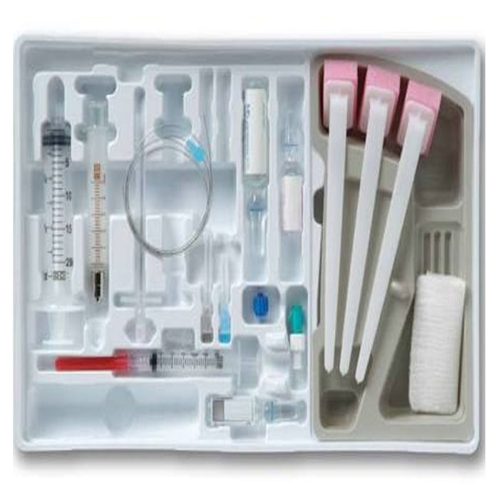 Epidural Tray: 17G x 3_" Perisafe Tuohy (Weiss) Epidural Needle, Glass LOR 5cc, Lidocaine HCL (1%) 5mL, Sodium Chloride (0.9%) 10mL, Clear Drape (Rx), 10/cs (Temp Sensitive; Non-Returnable) (Continental US Only) (Drop Ship Requires Pre-Approval)