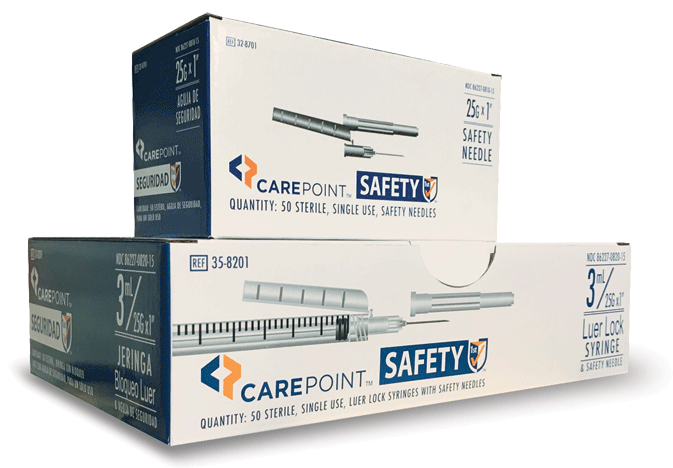 Safety Needle, 25Gx5/8", Blister, 50/bx, 16bx/cs