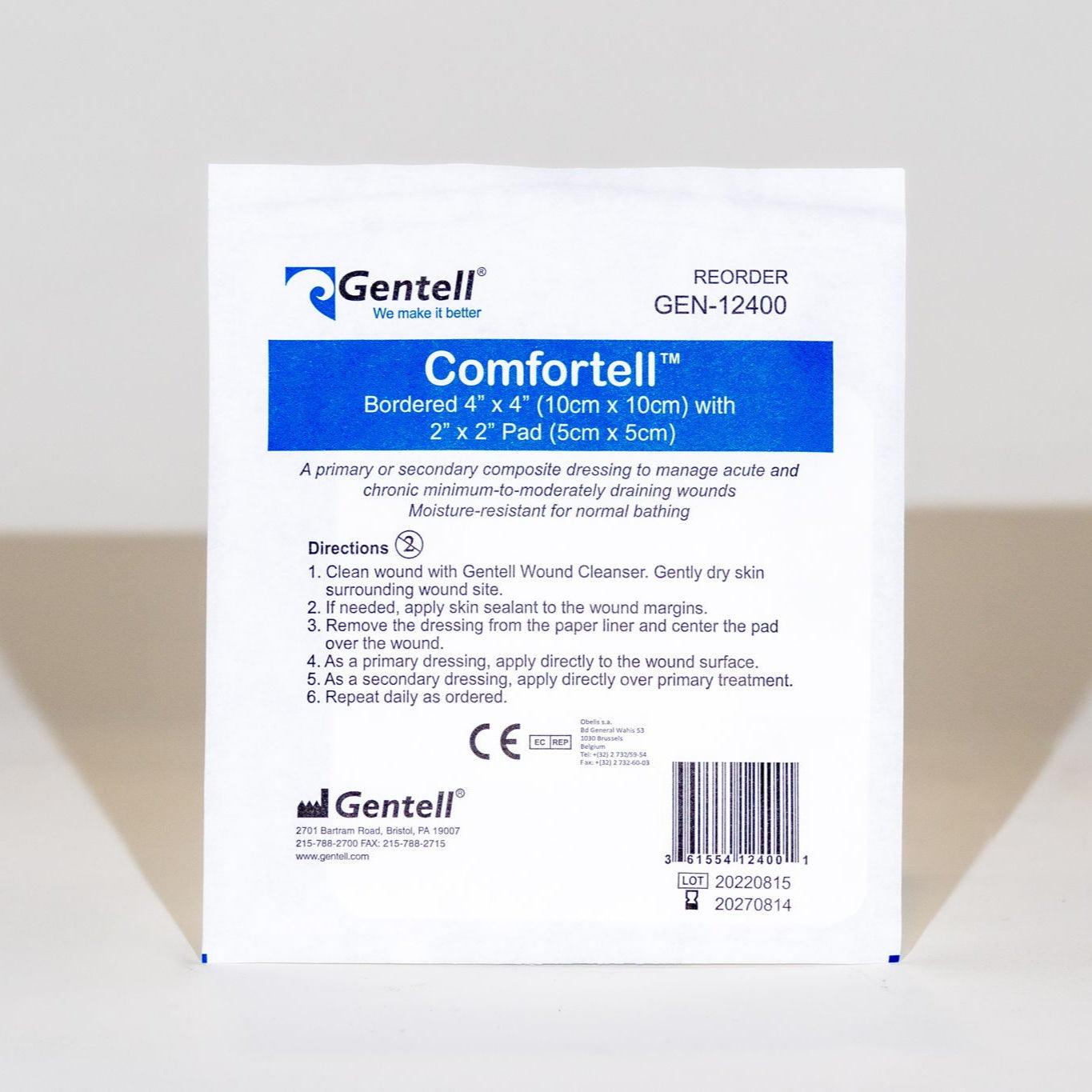Comfortell, Water Resistant, 4" x 4", 50/cs