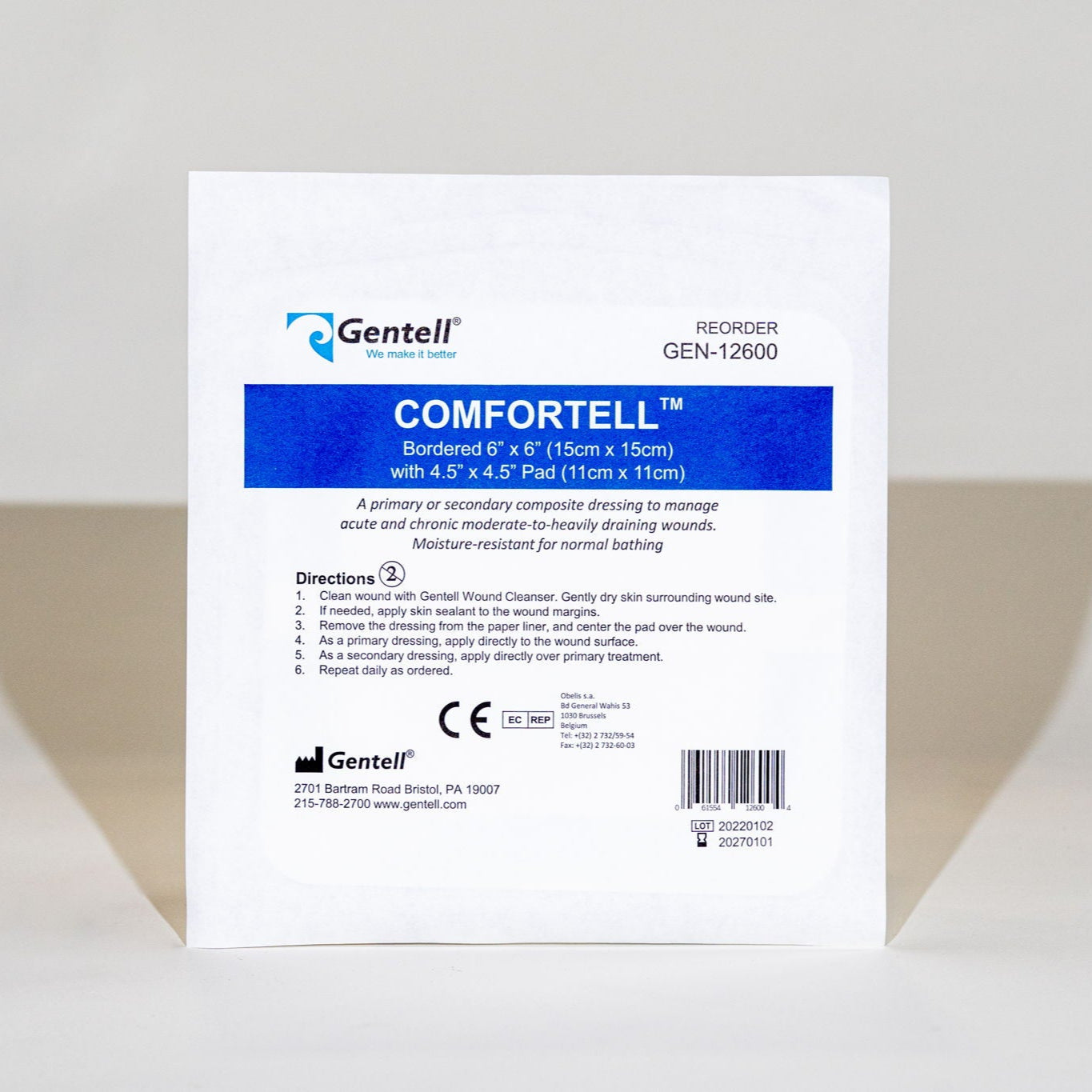 Comfortell, 6" x 6", Water Resistant, 50/cs