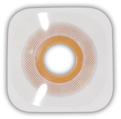 Adhesive Coupling, Pre-Cut, Stomahesive Skin Barrier with Tape Collar, White, 1 1/2" Stoma Opening, 4 1/2" x 4 1/2", 10/bx (Continental US Only)