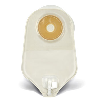 One-Piece Urostomy Pouch with Precut Stomahesive Skin Barrier, 8" Pouch with 1-Sided Comfort Panel, Tap with Valve, Transparent, 1 1/8" Stoma Opening, 10/bx (Continental US Only)