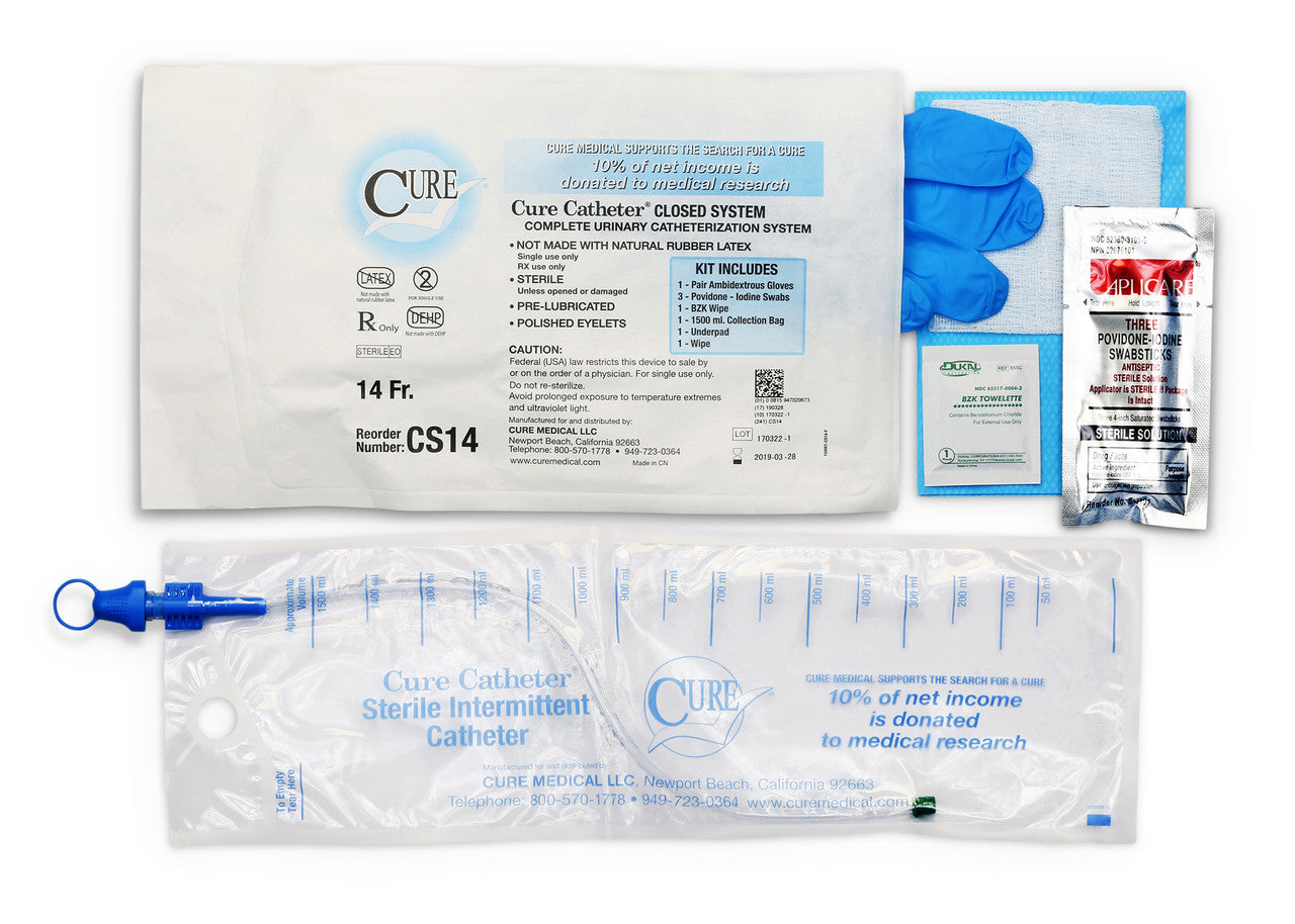 Catheter, Male, Uncoated, Single-Use, 16", Straight Tip, 8FR, 30/bx, 10 bx/cs (Continental US Only)
