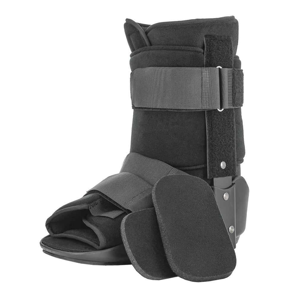 Walking Boot, Standard, Fixed, Short, Large, Black