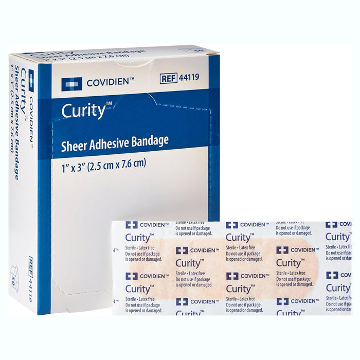 Adhesive Bandage, 1" x 3", Sheer, 50/bx, 72 bx/cs (Continental US Only)