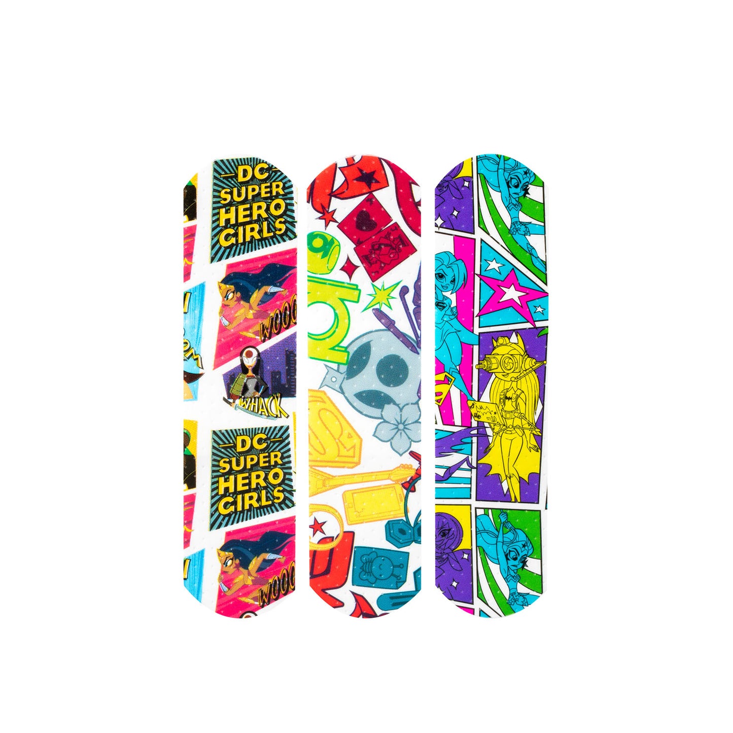 Stat Strip Adhesive Bandage, _" x 3", DC Super Hero Girls , 100/bx, 12 bx/cs (Item is not authorized to be sold in any direct-to-consumer platform or retail space which includes, but is not limited to, Amazon, Walmart, or any other platform or store that is considered retail)