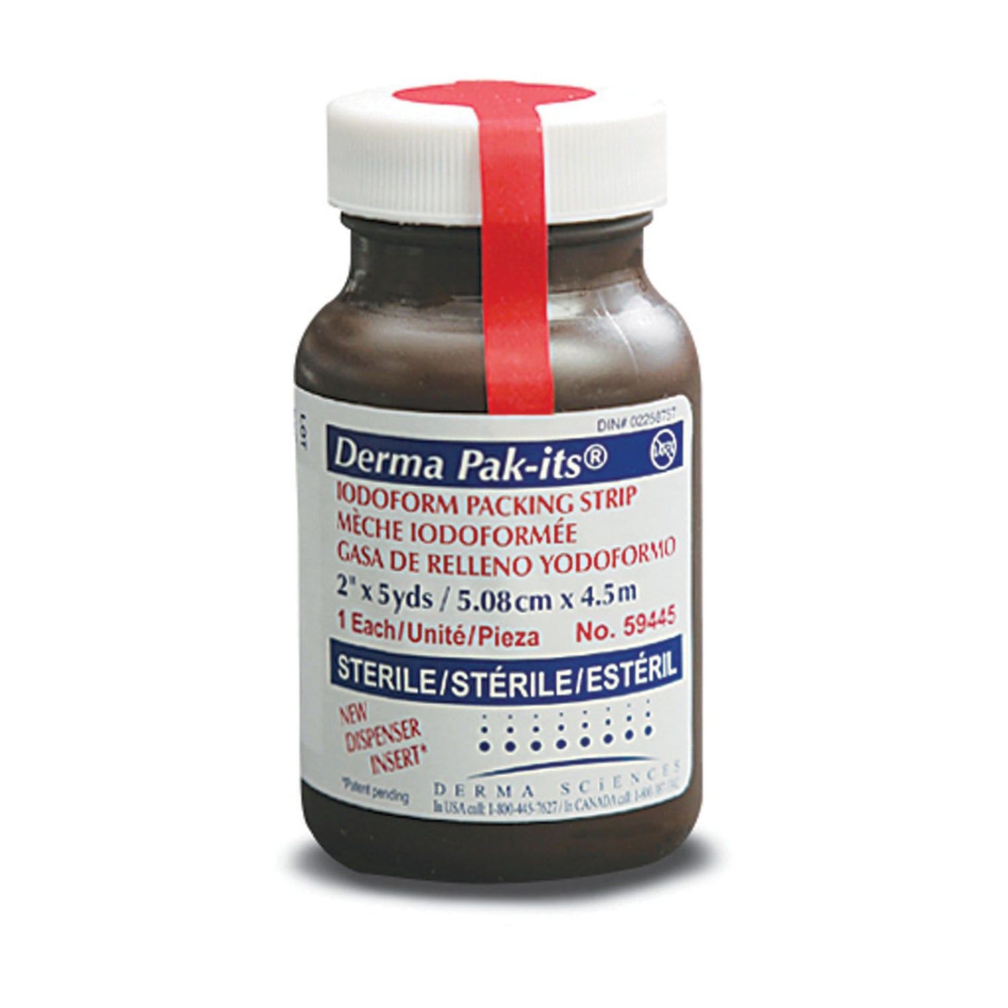 Iodoform Packing Strip with Dispenser,, _" x 5 yds, 12/cs