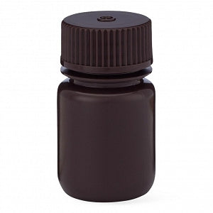 Diamond RealSealBottle, Wide Mouth Round, Amber HDPE with Amber PP Closure, 30mL, 12/bg