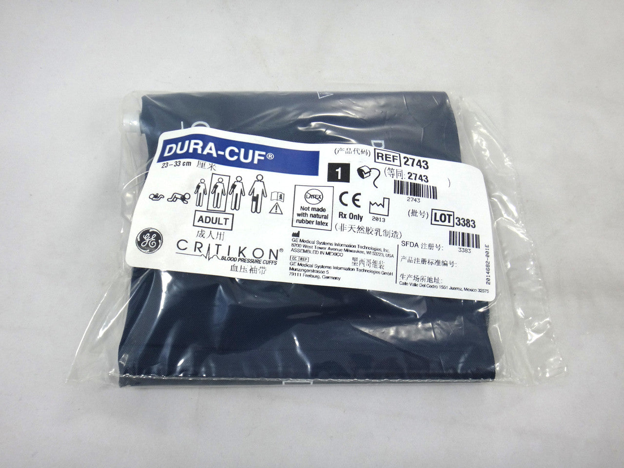 Cuff, Child, 1-Tube, Bayonet, Green, 12-19cm, 5/bx (Continental US Only)