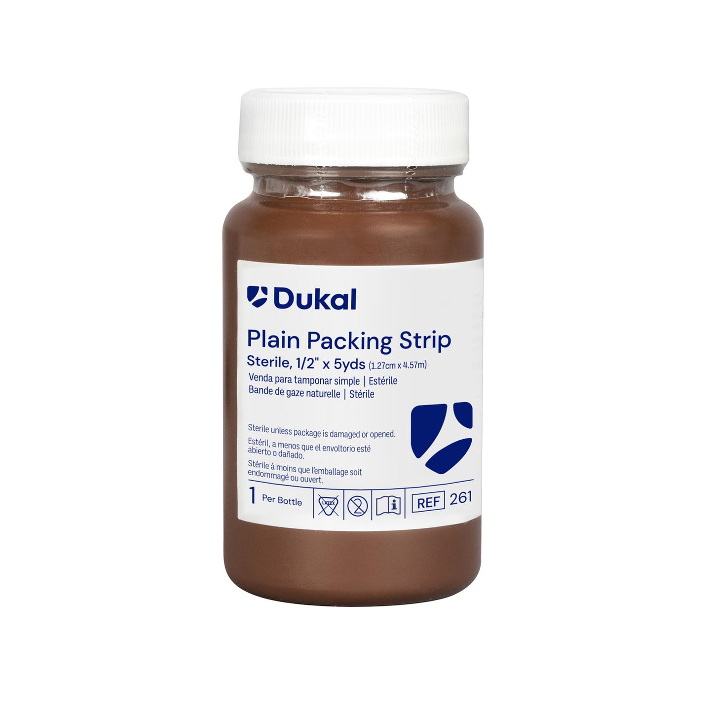 Plain Packing Strips, _" x 5 yds, Sterile, 1/btl, 12 btl/bx
