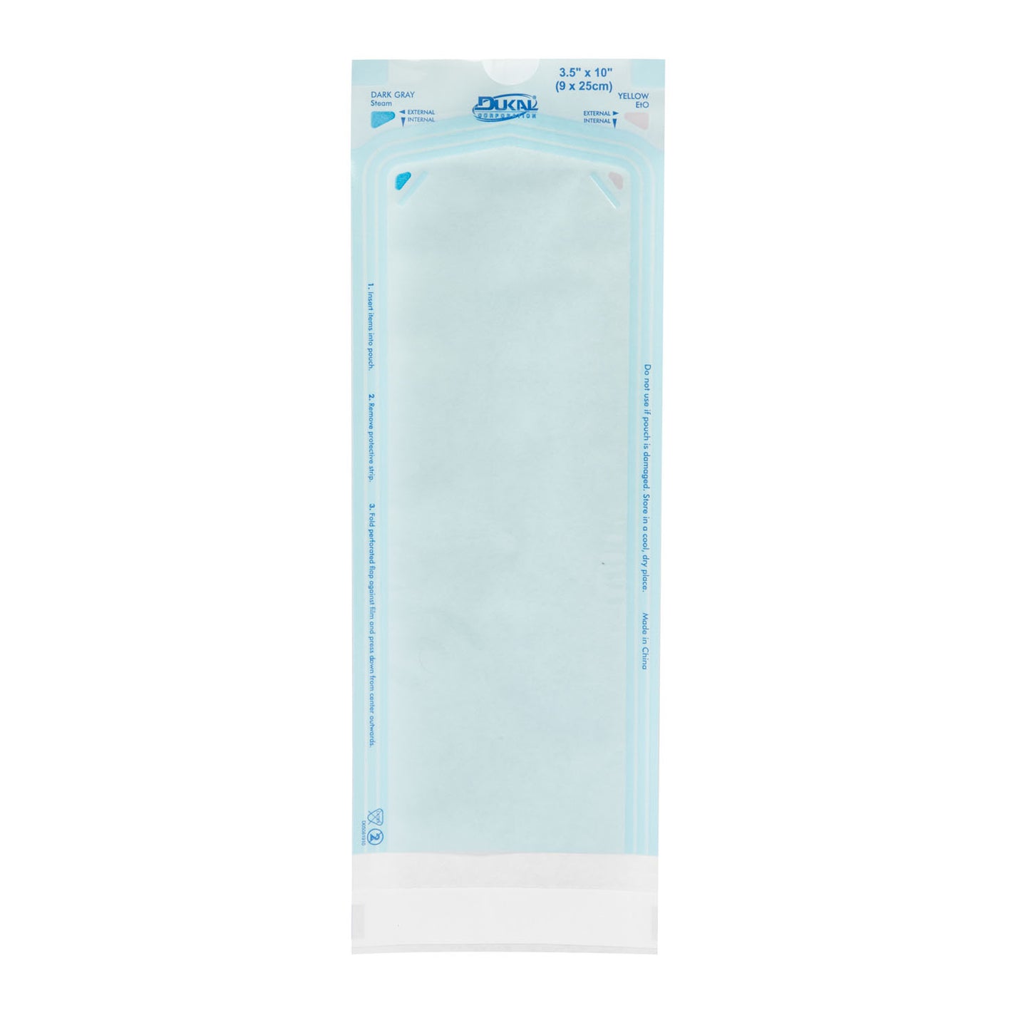 Sterilization Pouches, 3.5" x 10", 500/bx, 4 bx/cs (100 cs/plt)
