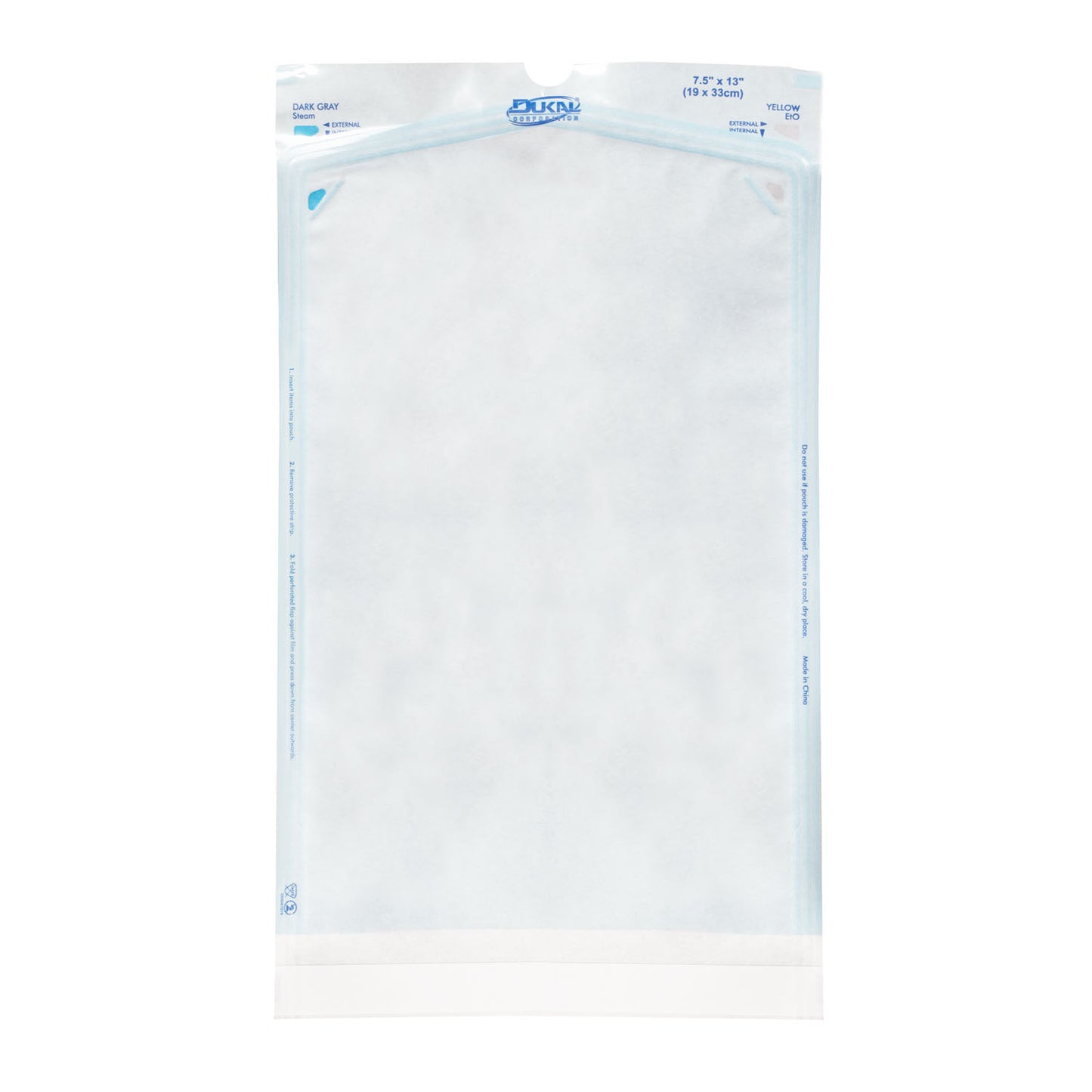 Sterilization Pouches, 7.5" x 13", 200/bx, 5 bx/cs (63 cs/plt)