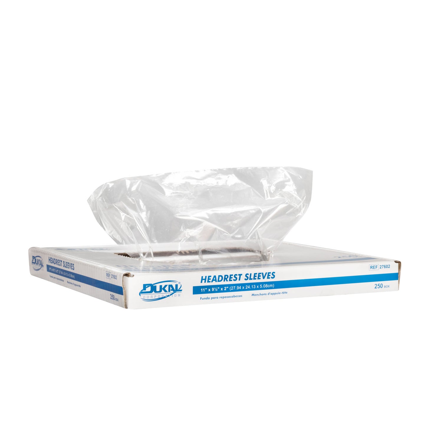 Headrest Sleeves, 11" x 9.5" x 2", 250/bx, 4 bx/cs (72 cs/plt)