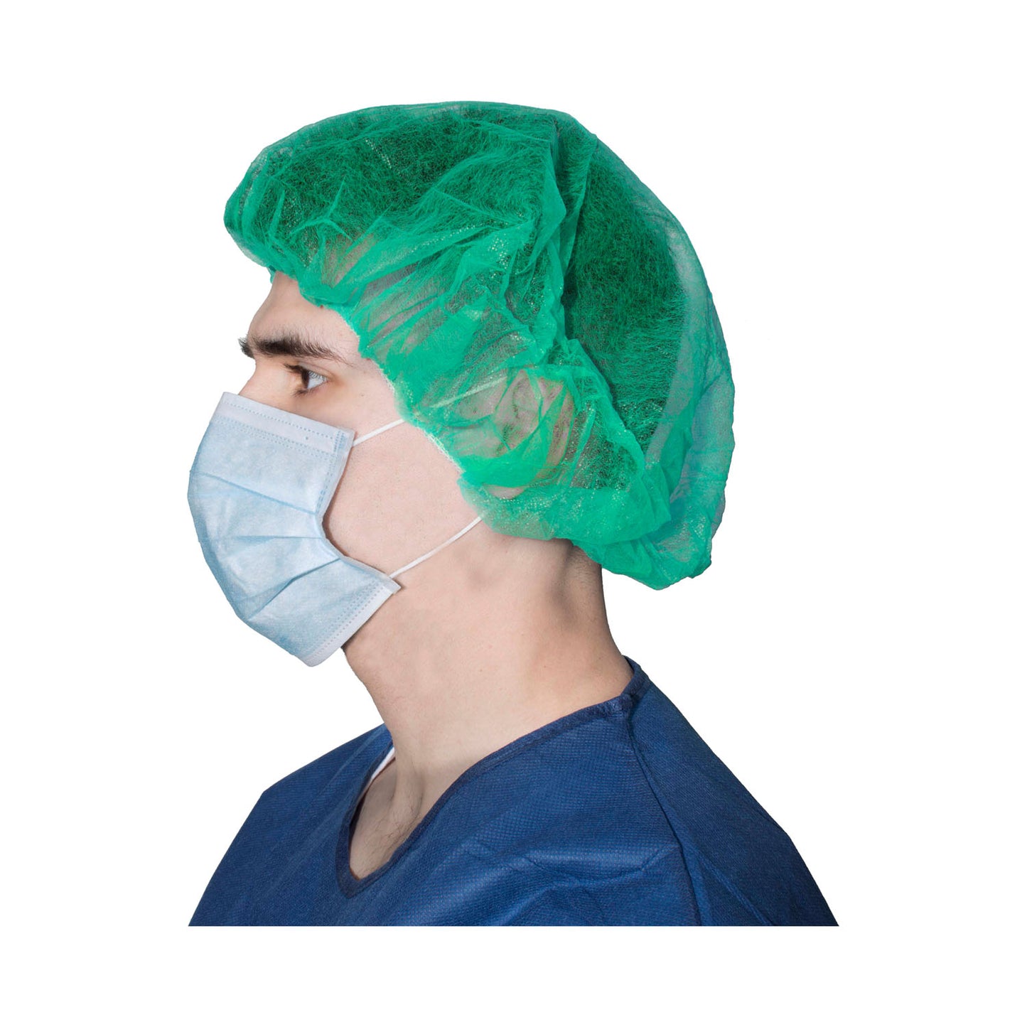Bouffant Cap, 21", Green, 100/bx, 5 bx/cs (Temporarily Unavailable for Sale with item #321-10 or 324-10 as Suggested Substitutes)