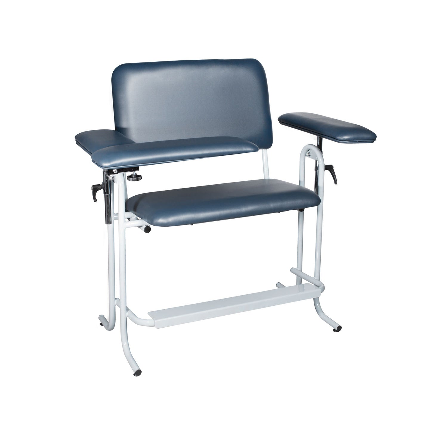 Blood Draw Chair with Flip Up Arm, Wide, Upholstered, Seat Dimensions: 32"W x 17"D x 19"H, Blue (DROP SHIP ONLY)