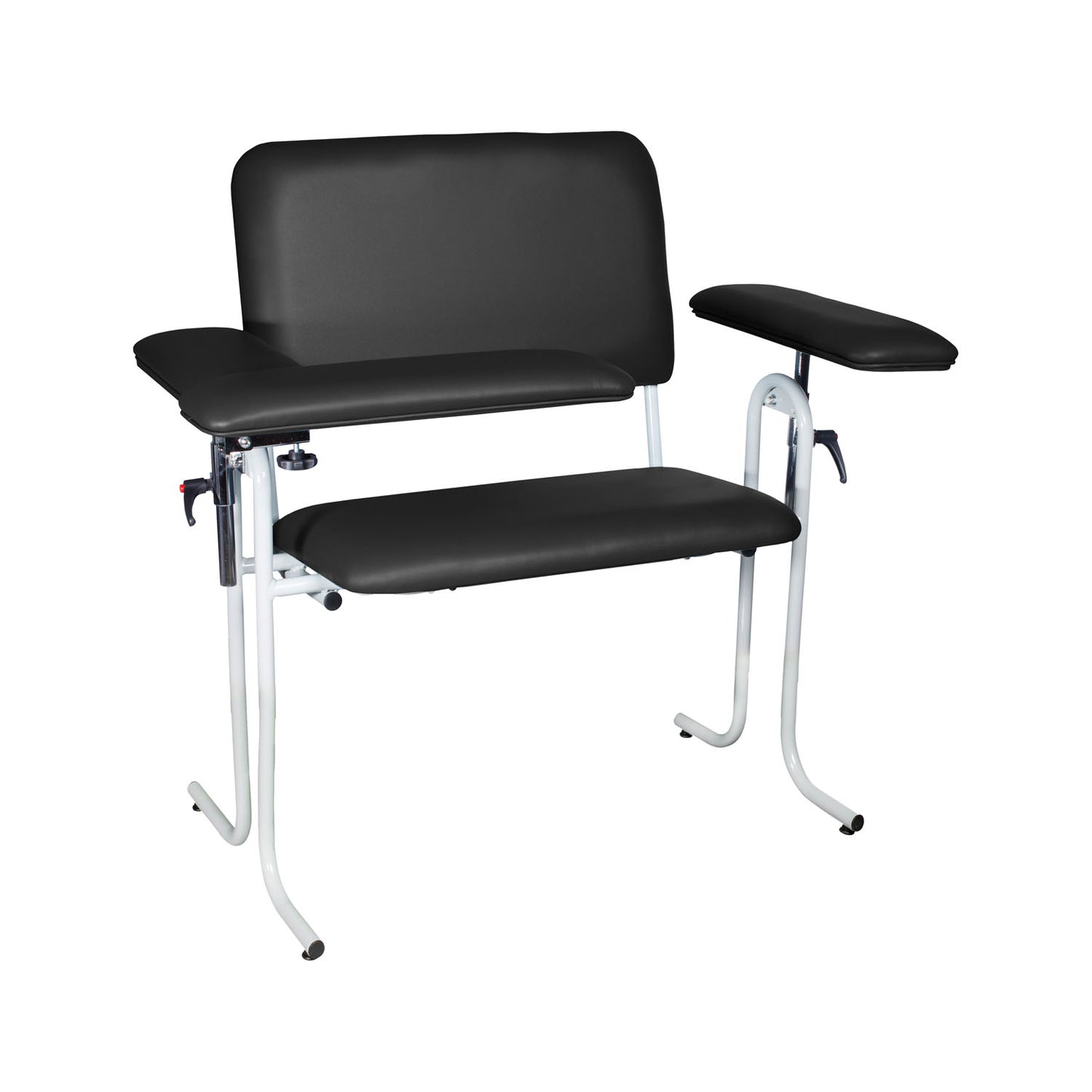 Blood Draw Chair with Flip Up Arm, Wide, Upholstered, Seat Dimensions: 32"W x 17"D x 19"H, Black (DROP SHIP ONLY)