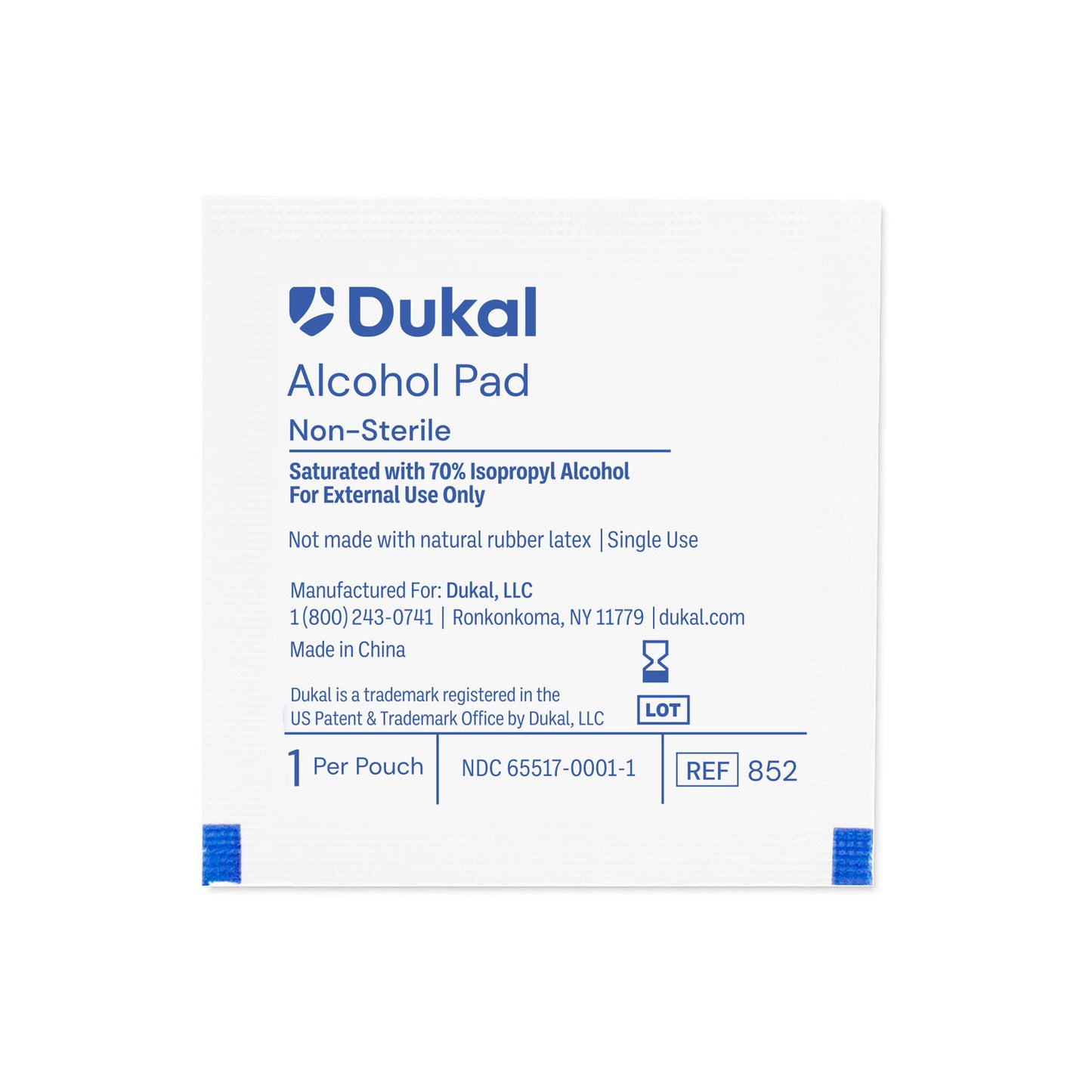 Alcohol Prep Pad, Medium, Non-Sterile, Bulk, 1000/bx, 4 bx/cs