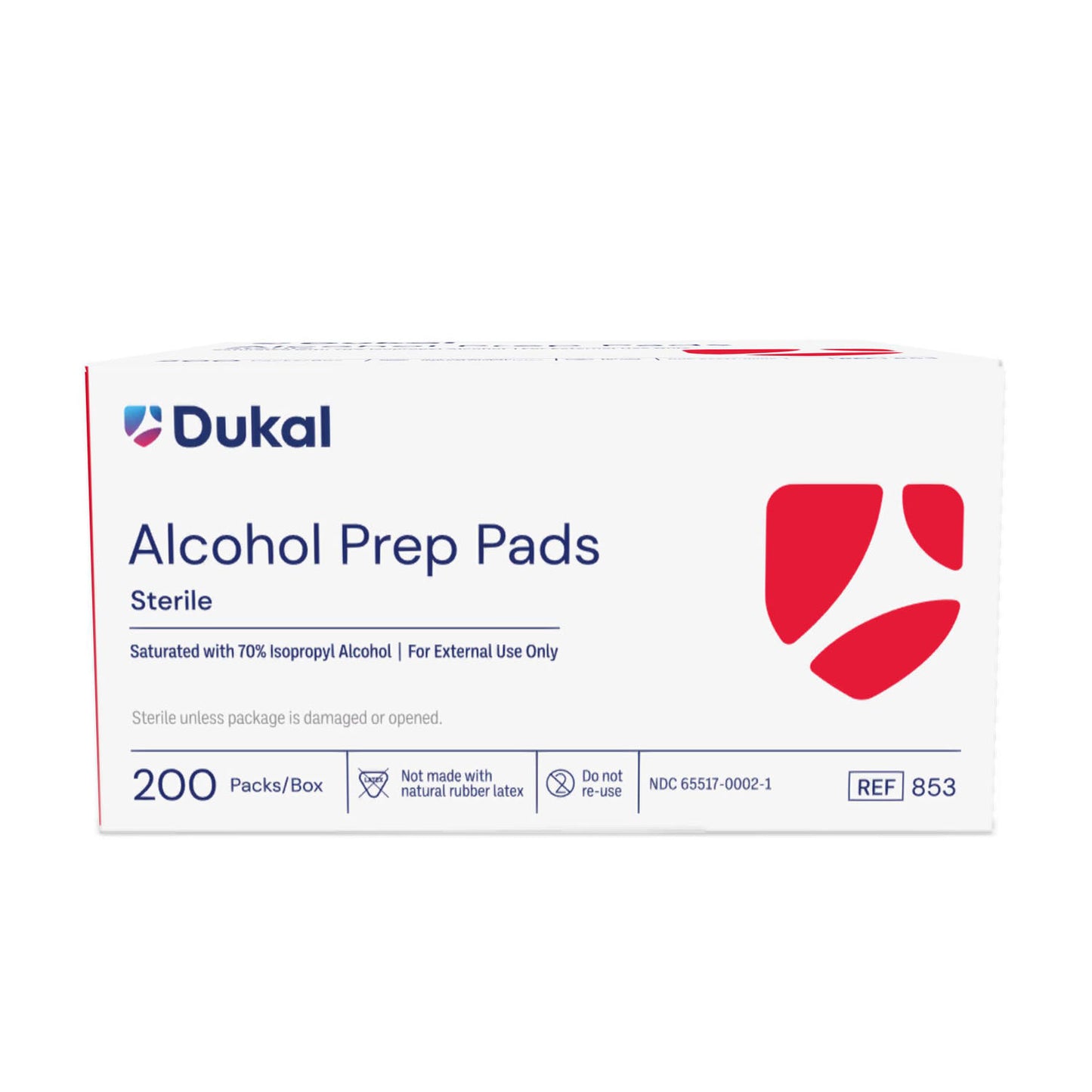 Alcohol Prep Pads, Medium, 2-Ply, Sterile, 200/bx, 20 bx/cs (70 cs/plt) (Not Available for sale into Canada)