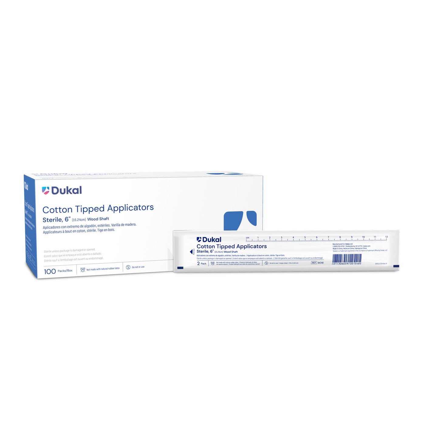Applicator, 6" Cotton Tip, Sterile, 2/pk, 100 pk/bx, 10 bx/cs (60 cs/plt)