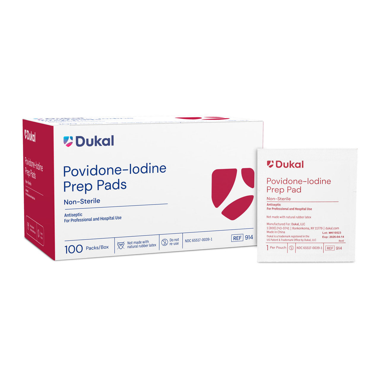 PVP-I Prep Pads, Bulk, 1/pch, 4000 pch/cs