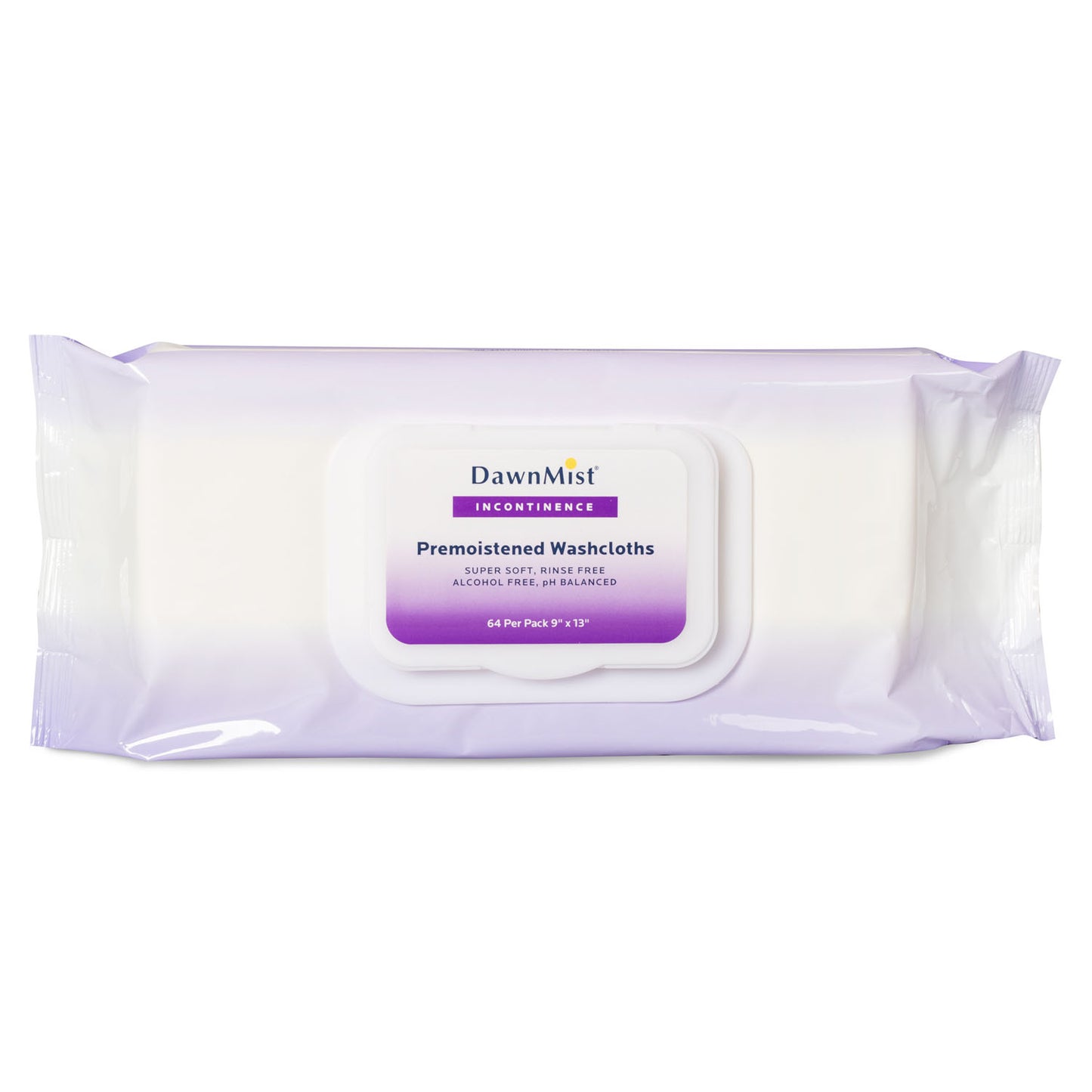 Washcloth, Adult, Soft Pack with Lid, 9" x 13", 64/pk, 8 pk/cs