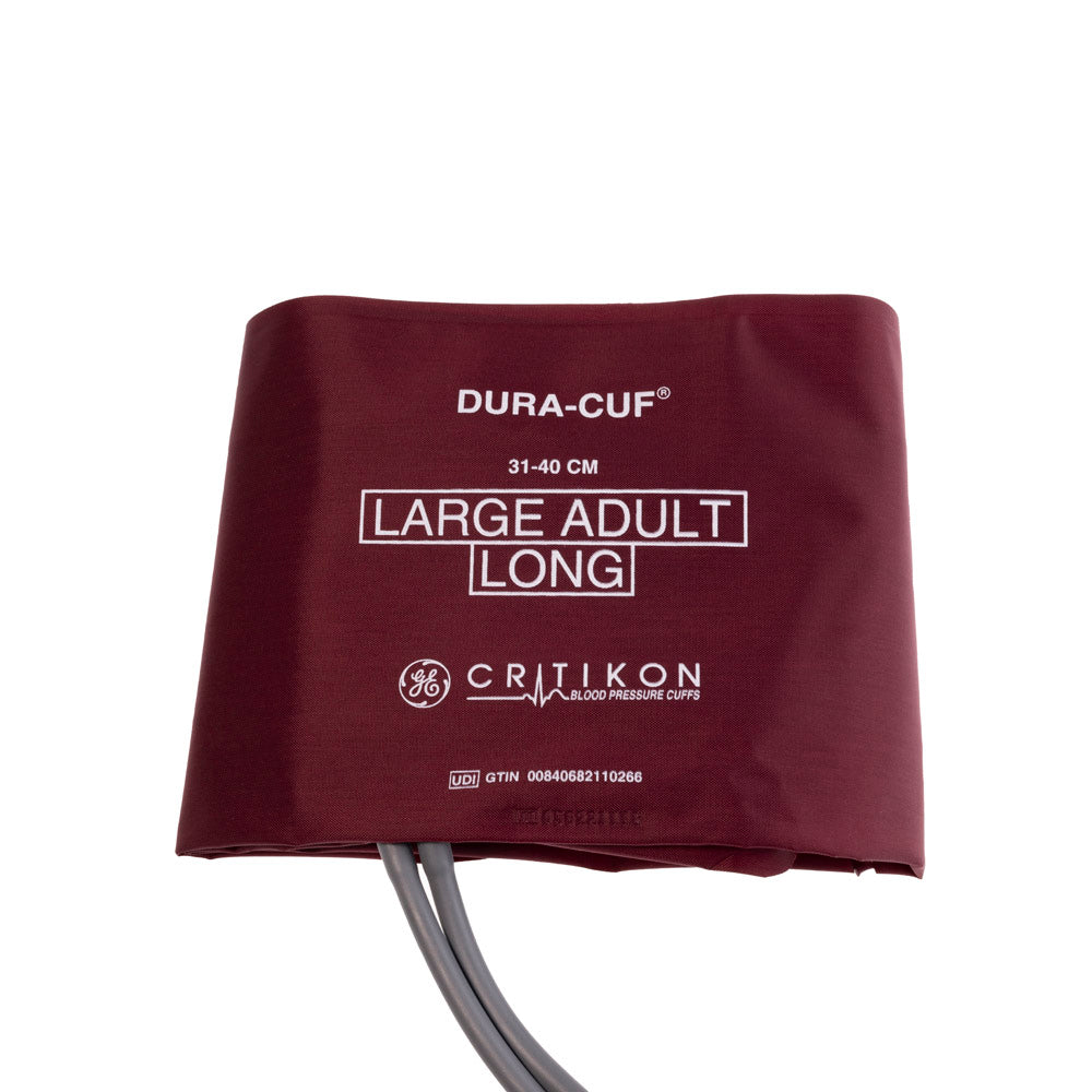 Cuff, Large Adult Long, 2-Tube Dinaclick Connector, Wine, 5/pk (Continental US Only)