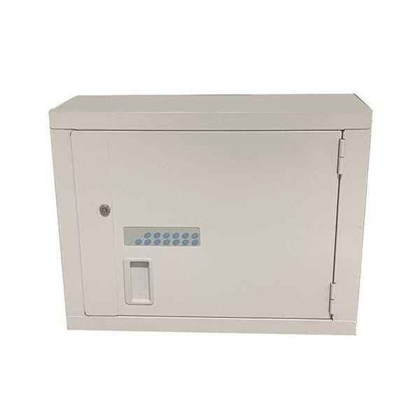 High Security Cabinet, Proximity Reader, 1 Fixed Shelf & 2 Adjustable Shelves, 24" x 10" x 30", Beige (DROP SHIP ONLY)