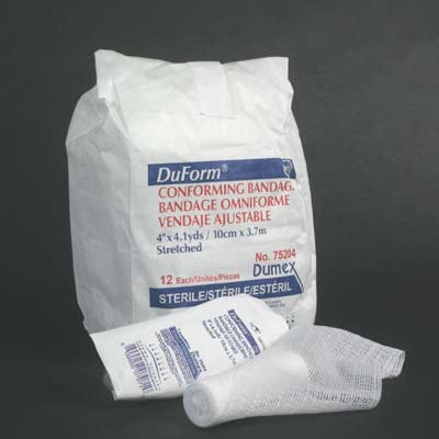 Conforming Bandage, Knitted, 4" x 4.1 yds, Stretched, Sterile, 12/slv, 8 slv/cs, (96/cs)