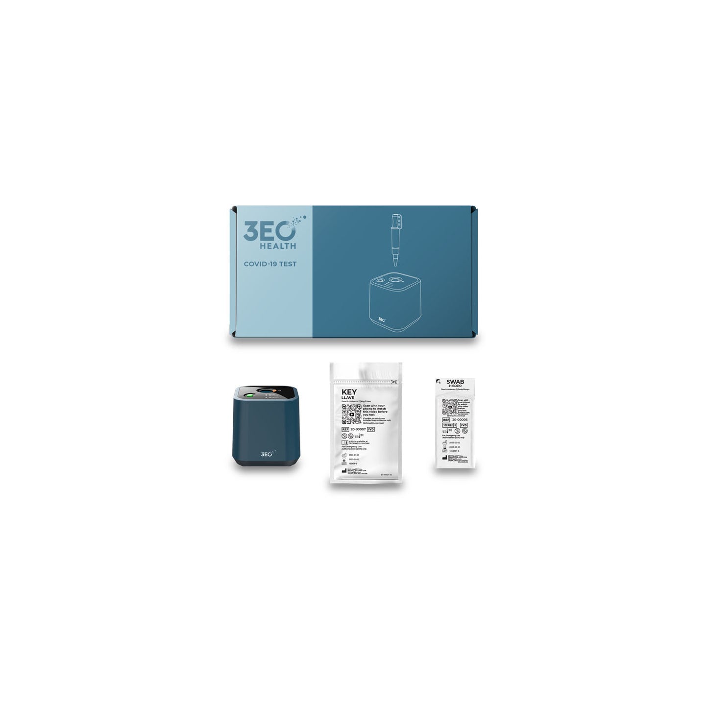 COVID-19 Starter Kit, Includes: Cube and (2) COVID-19 Tests (US Only) (DROP SHIP ONLY)
