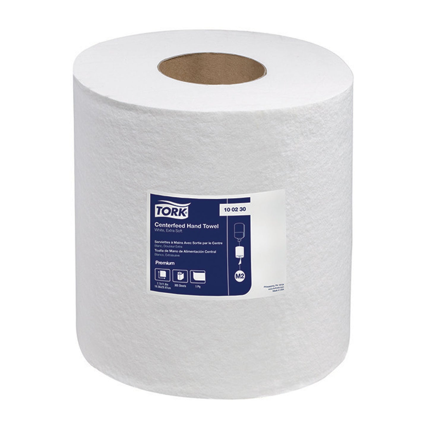 Premium Hand Towel, Centerfeed, 1-Ply, Extra Soft, White, 7.7" x 11.8", 305 sht/rl, 6 rl/cs (60 cs/plt)