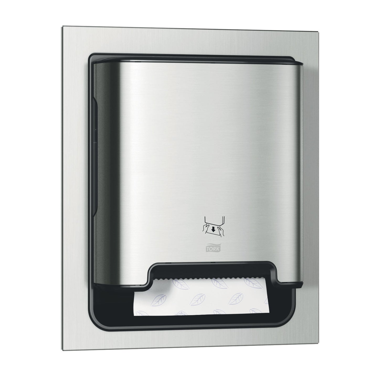 Hand Towel Dispenser, In-Wall Recessed, Universal, Metal/ Plastic, Stainless Steel, H1, 20.6" x 17.6" x 7.9" (24 cs/plt)
