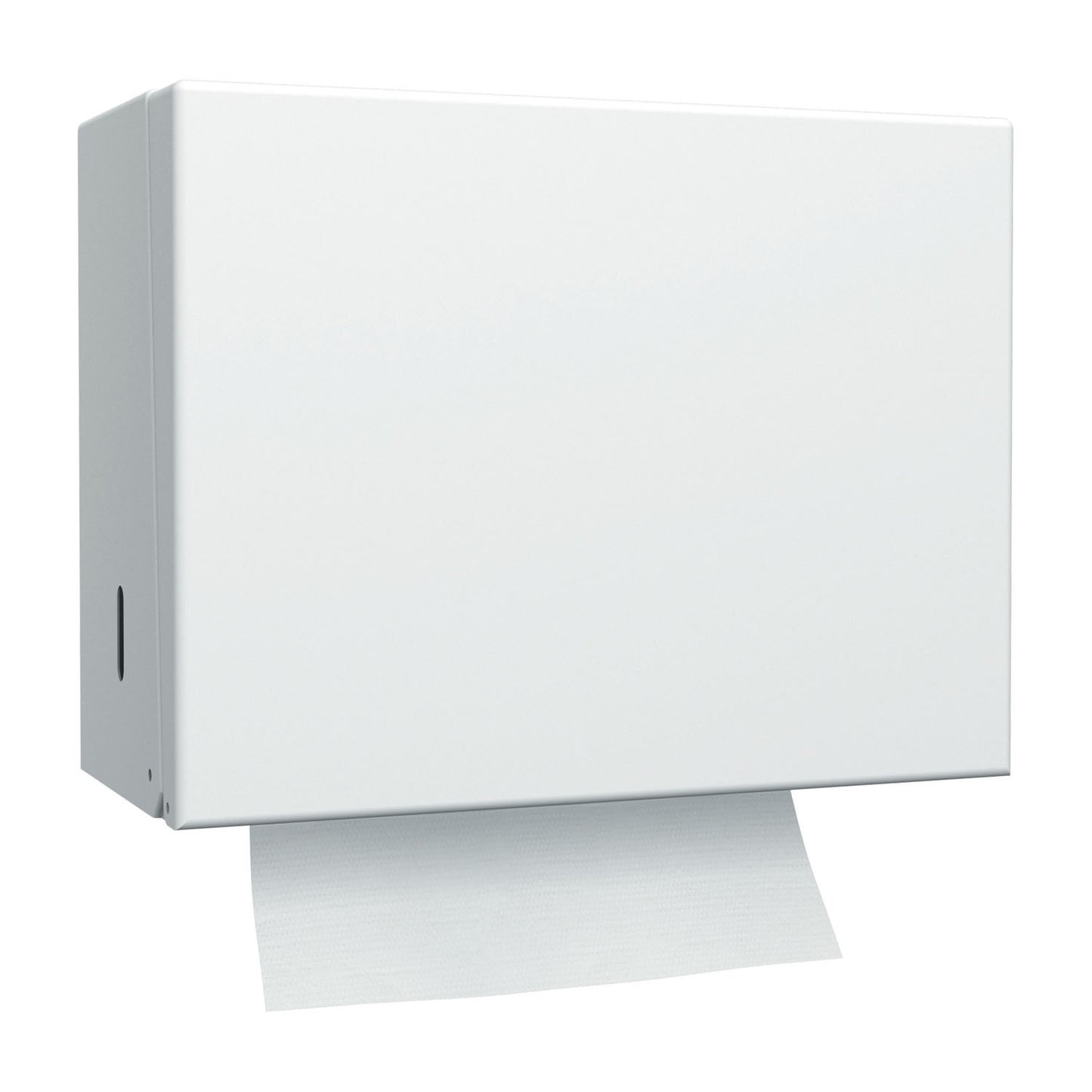 Hand Towel Dispenser, Singlefold, Universal, White, H22, Metal, 9.3" x 11.8" x 5.8" (280 cs/plt)