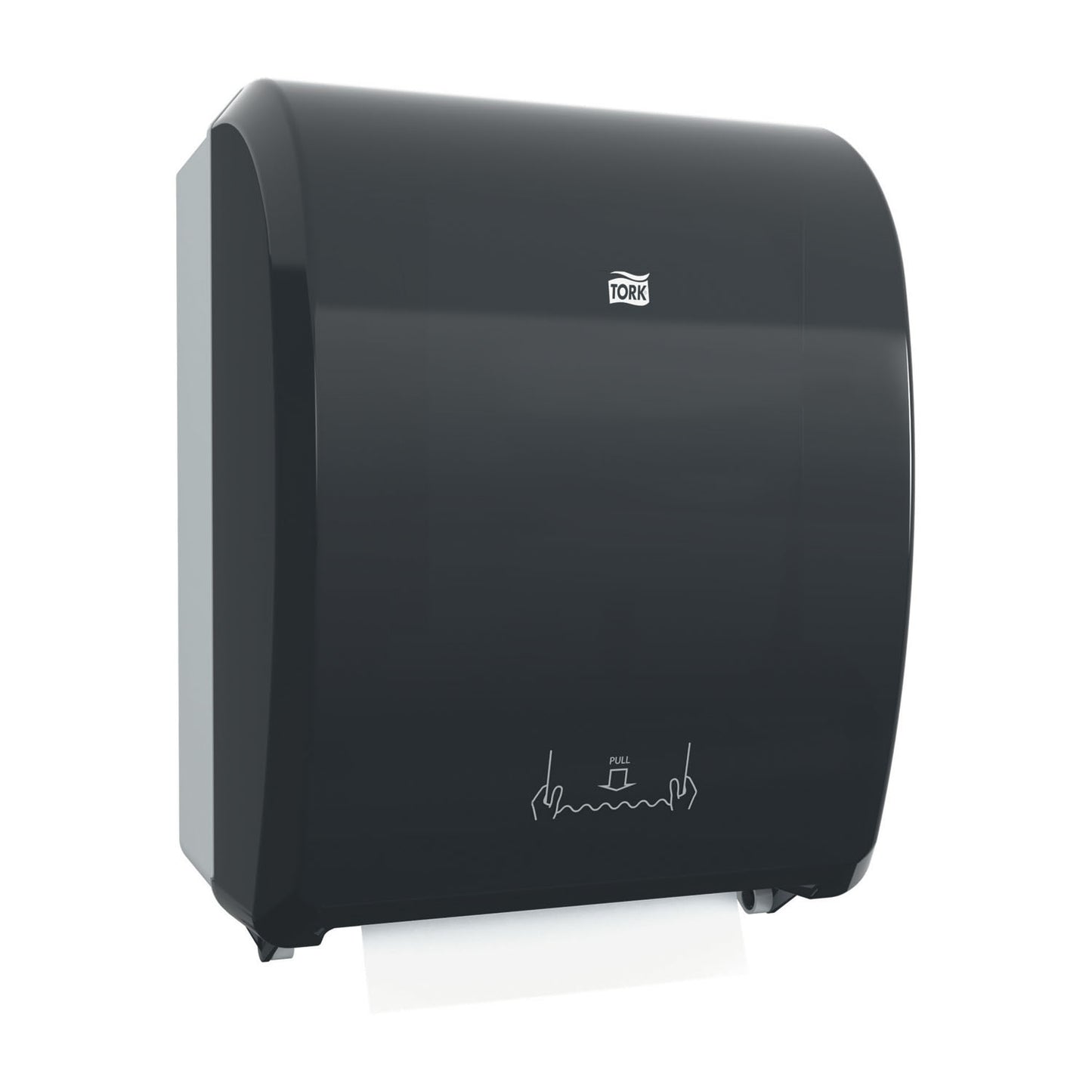 Hand Towel Roll Dispenser, Mechanical, Universal, Black, H80, Plastic, 16" x 12.3" x 9.3" (54 cs/plt)