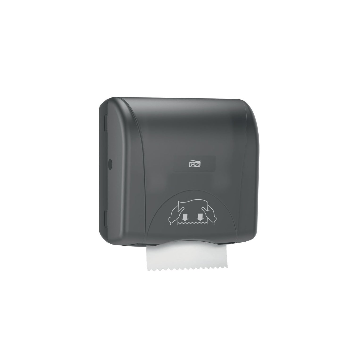 Hand Towel Roll Dispenser, Mechanical, Mini, Universal, Black, H86, Plastic, 12.5" x 11.8" x 7.5" (144 cs/plt)