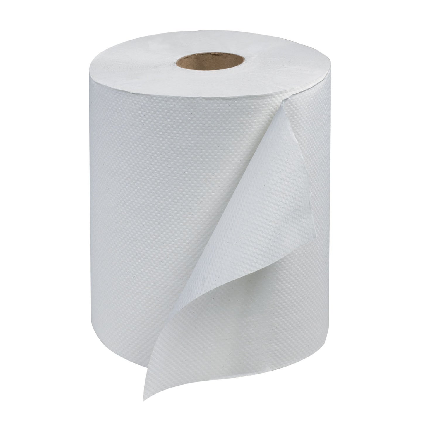 Hand Towel Roll, Universal, White, 1-Ply, Embossed, H21, 600ft, 7.9" x 6.7" x 1.9", 12 rl/cs (42 cs/plt)