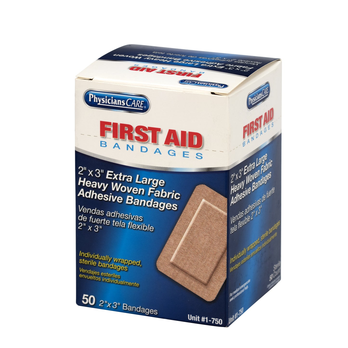 Heavy Woven Fabric Bandages, 2"x3", 50/bx (DROP SHIP ONLY - $150 Minimum Order)