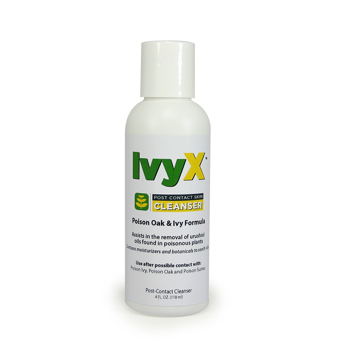 IvyX Post-Contact Cleanser, 4oz, Tottle , 12/cs (DROP SHIP ONLY - $150 Minimum Order)