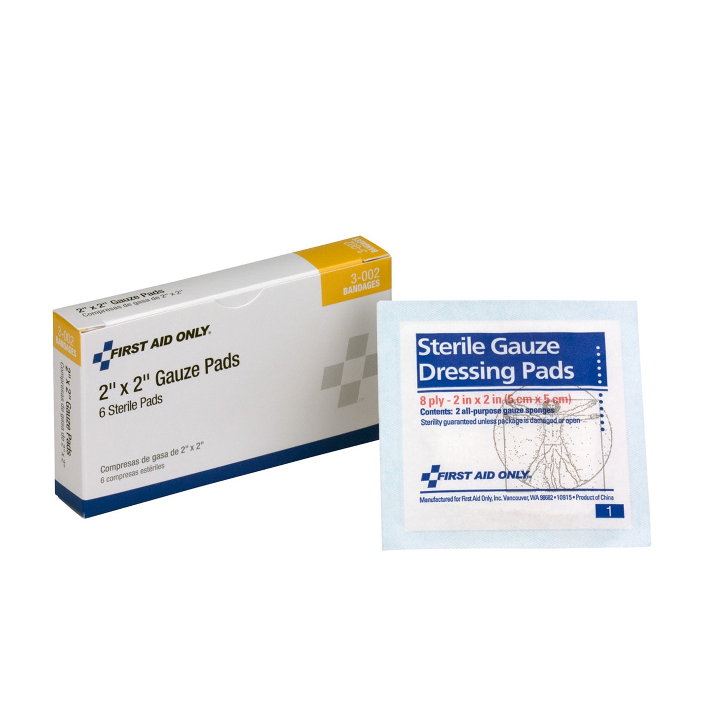 Sterile Gauze Pads, 2"x2", 6/bx (DROP SHIP ONLY - $150 Minimum Order)