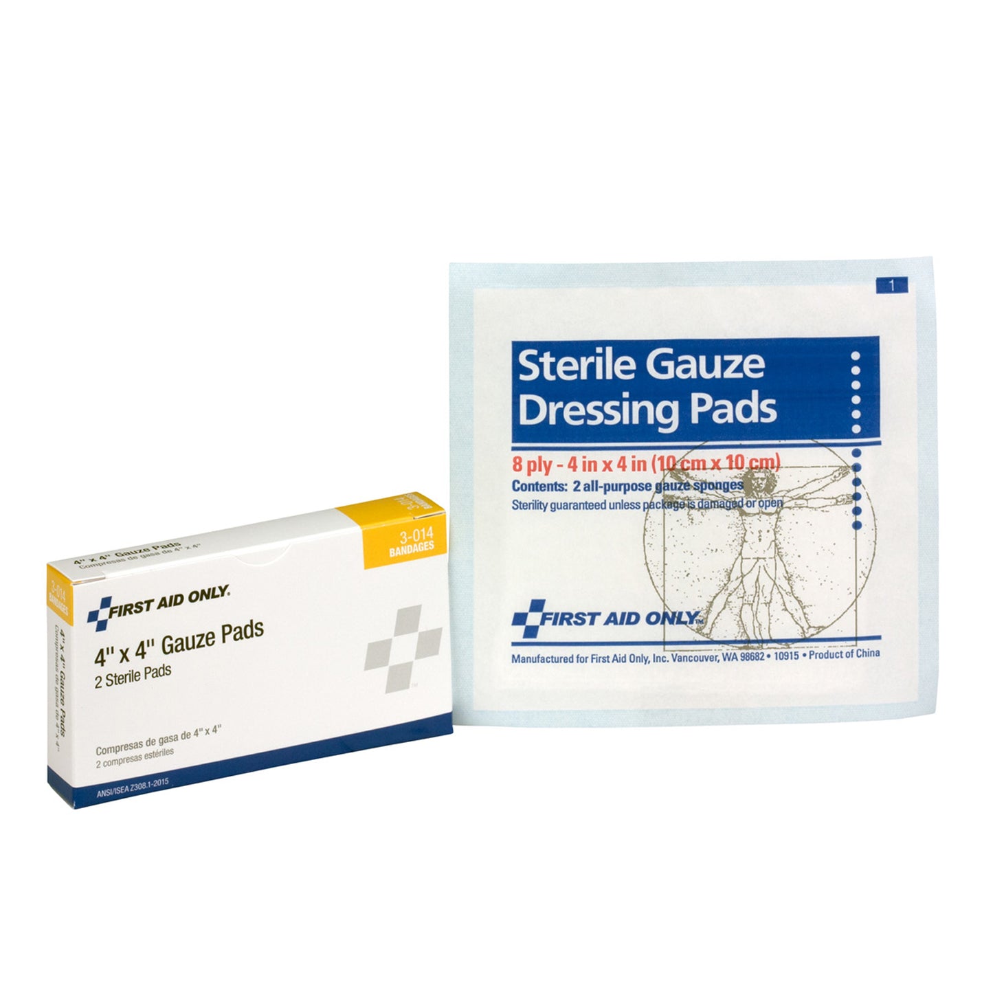 Sterile Gauze Pads, 4"x4", 2/bx (DROP SHIP ONLY - $150 Minimum Order)