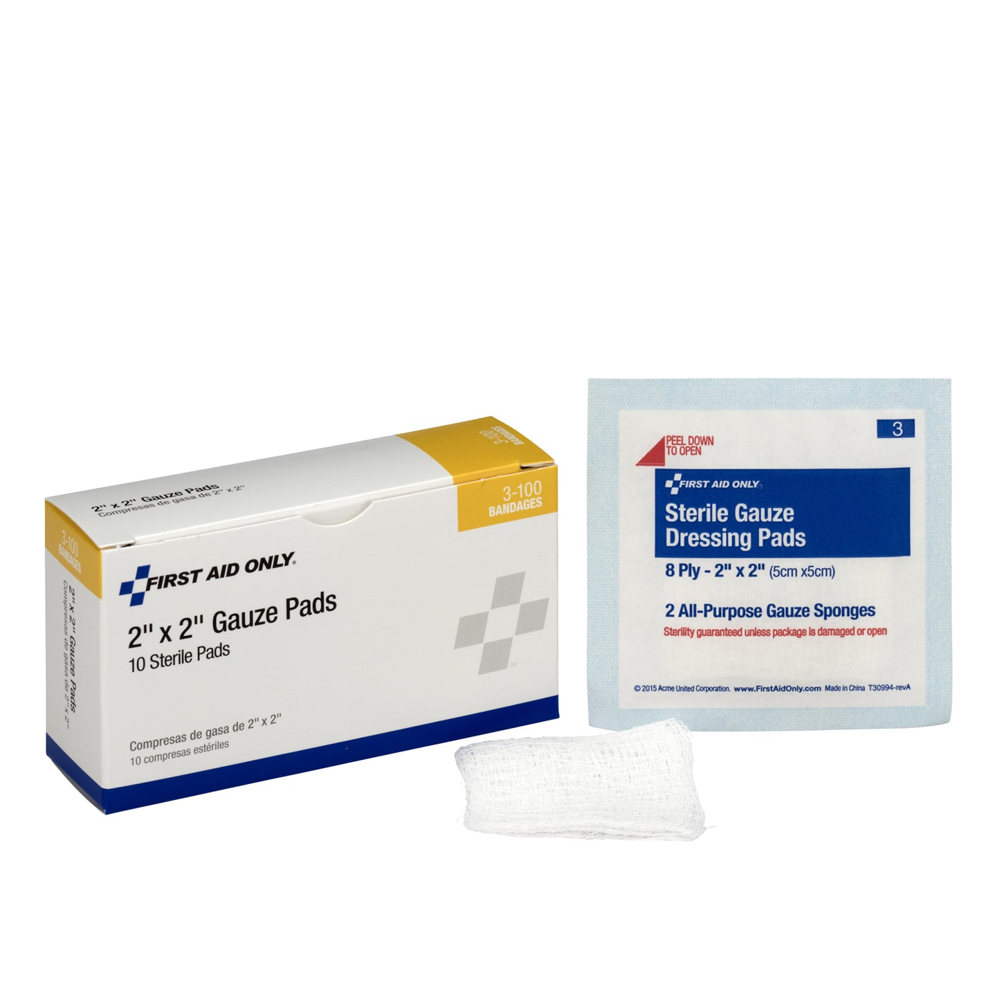 Sterile Gauze Pads, 2"x2", 10/bx (DROP SHIP ONLY - $150 Minimum Order)