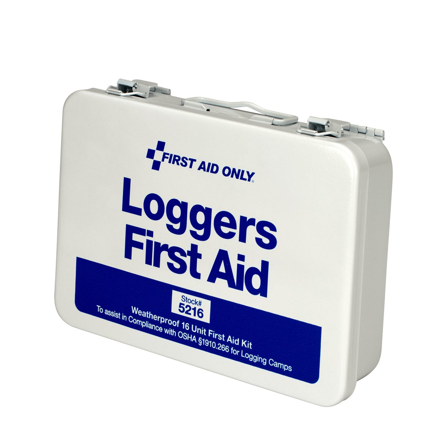 Loggers First Aid Kit, 25 Person, Metal Case, Custom Logo , 48/cs (DROP SHIP ONLY - $150 Minimum Order)