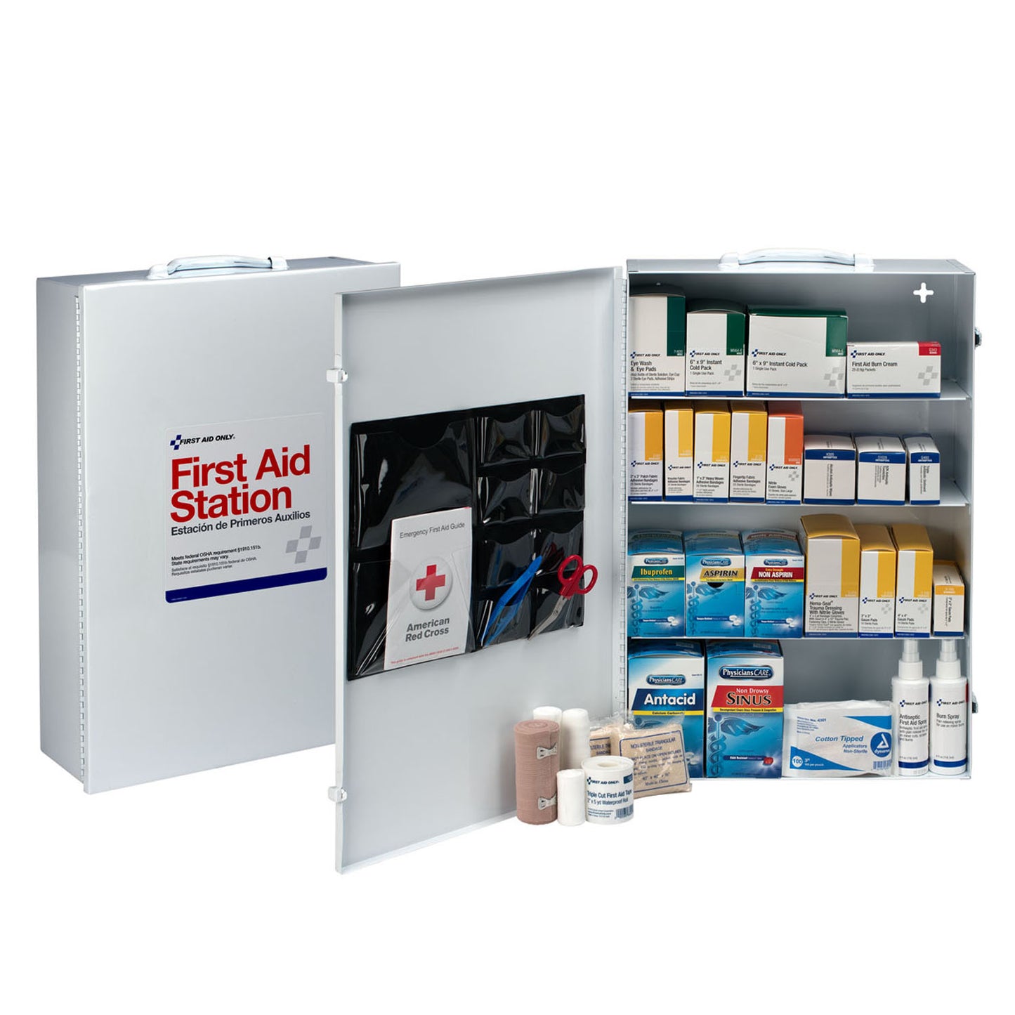 4 Shelf First Aid Metal Cabinet (DROP SHIP ONLY - $150 Minimum Order)