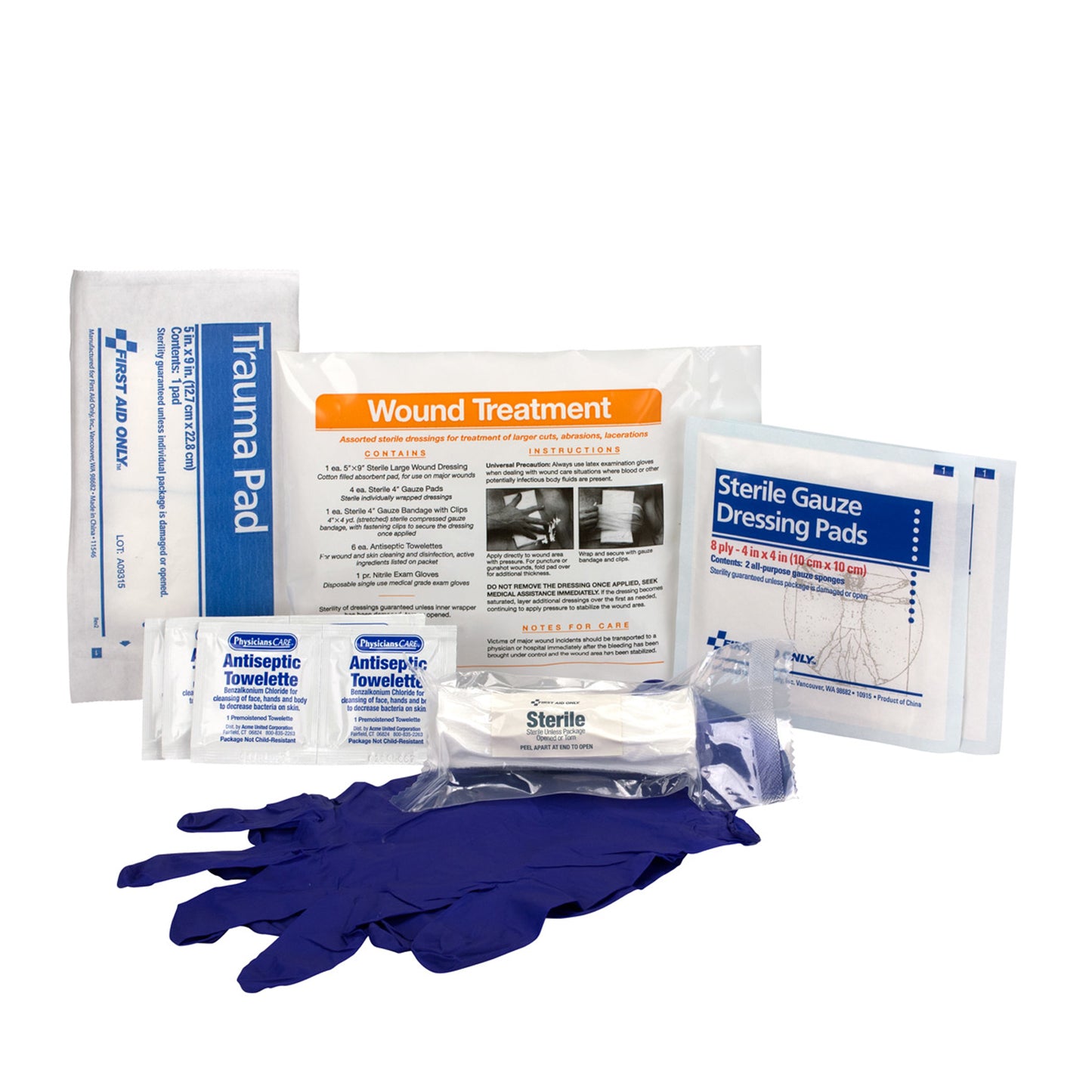 First Aid Triage Pack, Minor Wound Treatment (DROP SHIP ONLY - $150 Minimum Order)