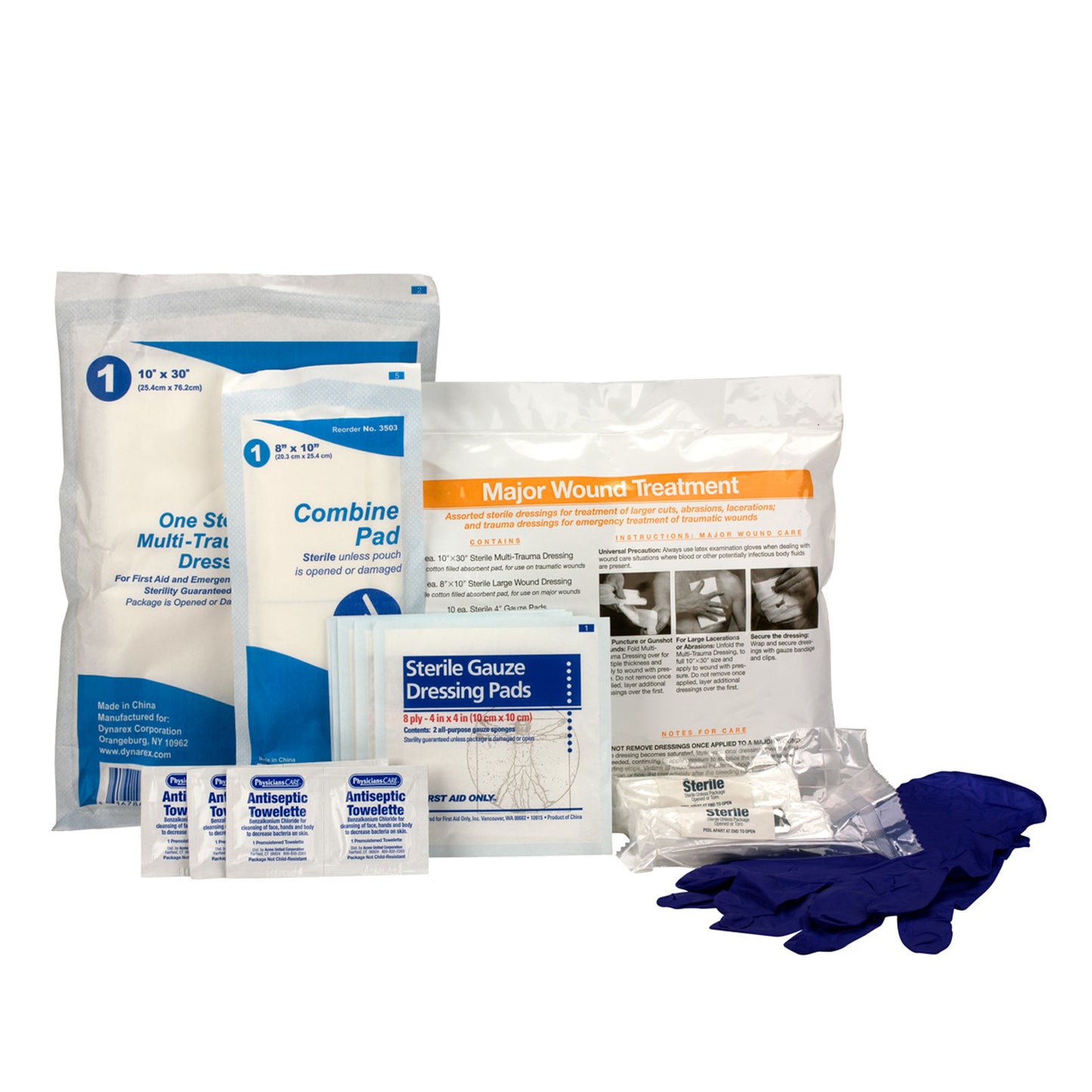 First Aid Triage Pack, Major Wound Treatment (DROP SHIP ONLY - $150 Minimum Order)