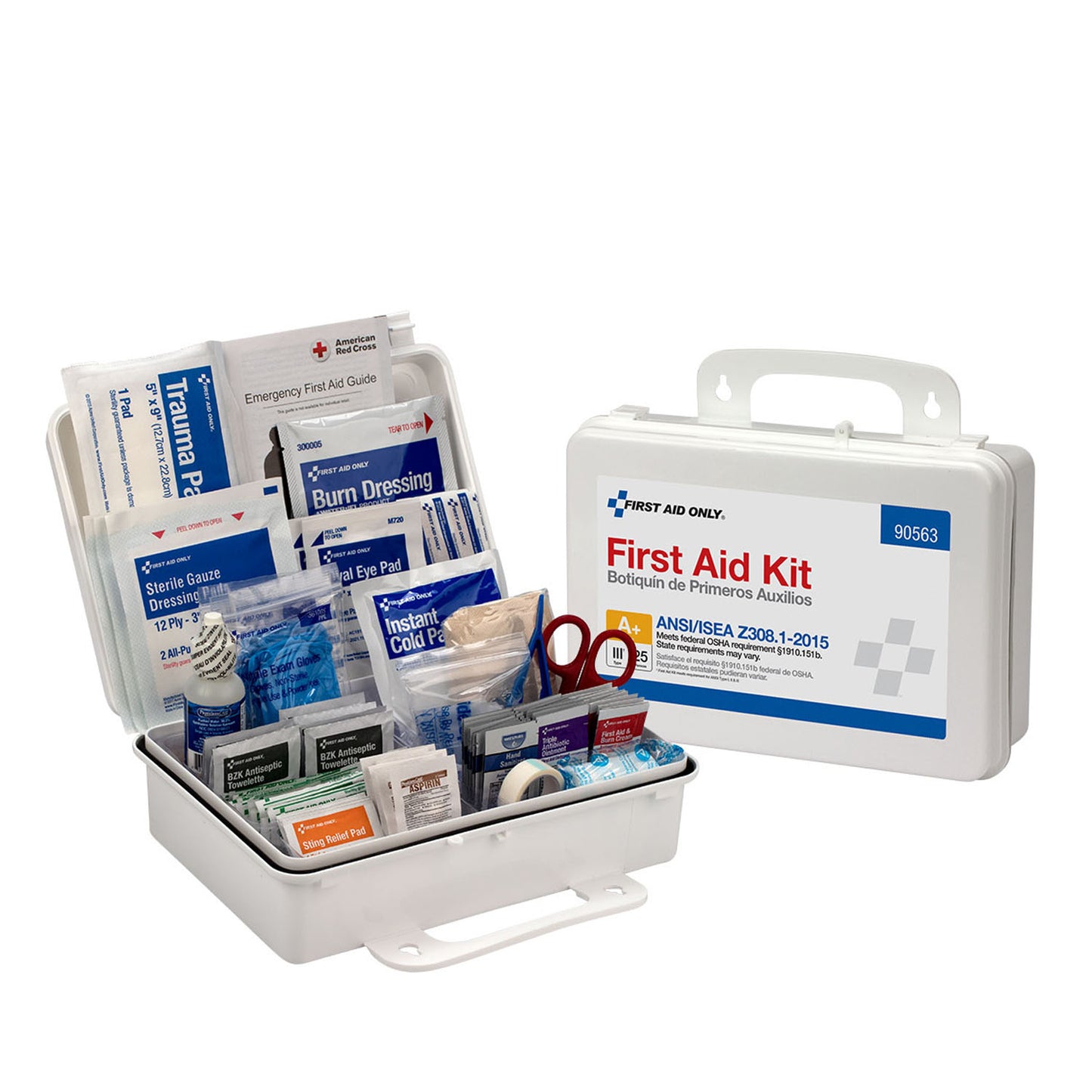 25 Person First Aid Kit, ANSI A+, Plastic Case (DROP SHIP ONLY - $150 Minimum Order)