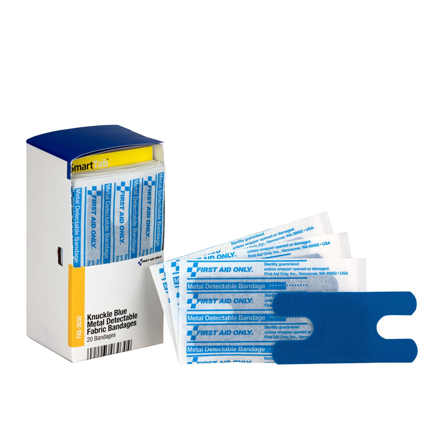 SC Refill, Includes: Blue Metal Detectable Knuckle Bandages, 20/bx (DROP SHIP ONLY)