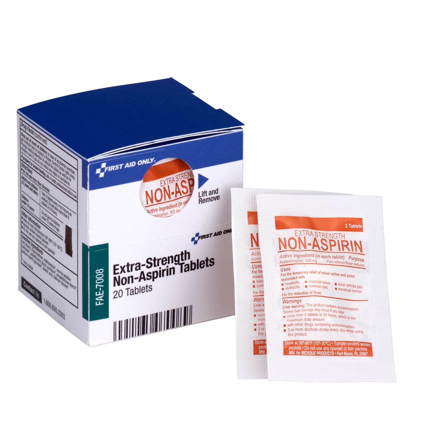 SC Refill, Includes: Extra Strength Non-Aspirin, 2/pk, 10pk/bx, 24bx/cs (DROP SHIP ONLY - $150 Minimum Order)