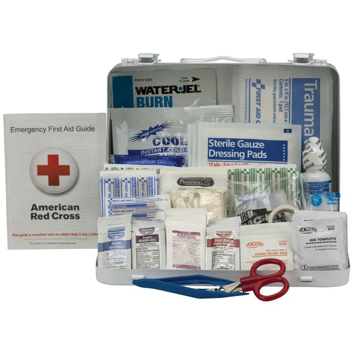 First Aid Kit, 25 Person, ANSI A+, Metal Case, Customer Logo , 48/cs (DROP SHIP ONLY - $150 Minimum Order)