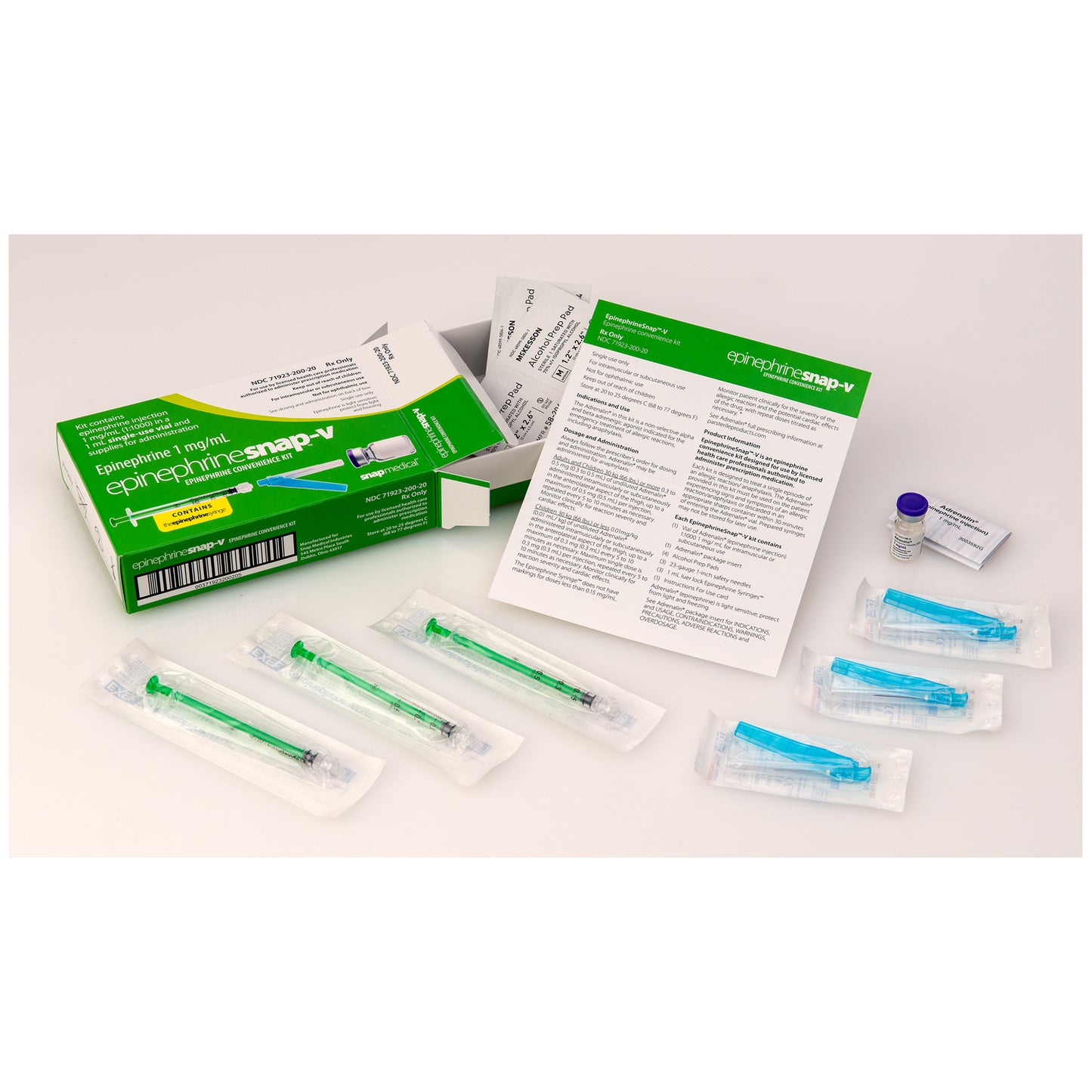 Epinephrine Snap-V Convenience Kit for Anaphylactic Emergencies (Rx) (US Only, Excluding IN and ND) (Product is Non-Returnable)