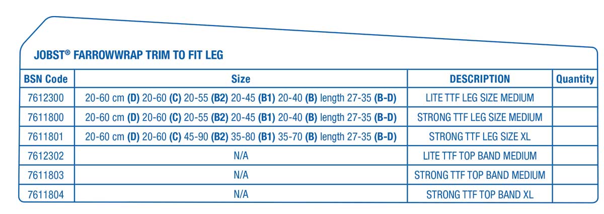 Compression Wrap, JOBST FarrowWrap, Strong, TTF, Leg, Tan, Medium (Continental US Only) (FWST-T-LT3)